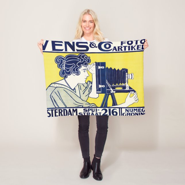 Couverture Polaire Femme caméra, photographe, Van Caspel (En situation)