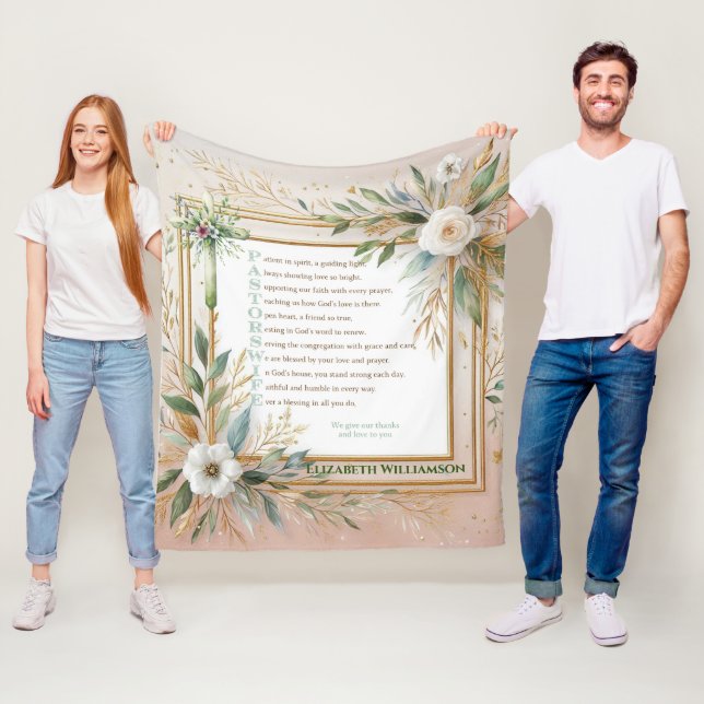 Couverture Polaire ✝️ Femme du pasteur épouse apprécient Merci cadeau (En situation)