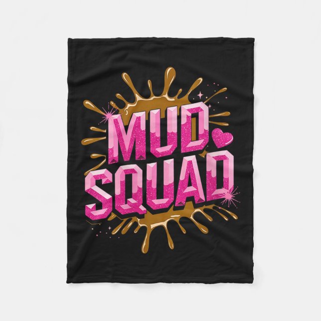 Couverture Polaire Femme Femme Muddy Mud Run Squad Mudding Courir (Devant)