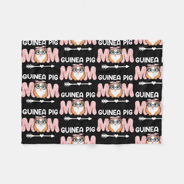 Couverture Polaire Femme Guinée Cochon Maman Drôle Rongeurs  (Devant (Horizontal))