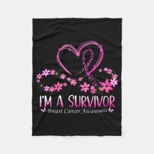 Couverture Polaire Femme I'm A Survivor Cancer du sein Sensibilisatio