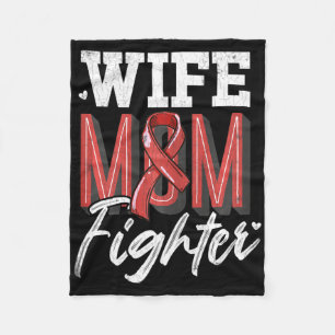 Couverture Polaire Femme Maman Combattante Cerveau Aneurysme Soutien