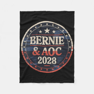 Couverture Polaire Femmes Bernie Sanders Et Aoc 2028 Pour Président C