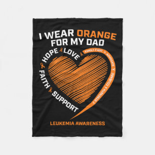 Couverture Polaire Femmes Enfants Je Porte L'Orange Pour Mon Père Leu