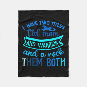 Couverture Polaire Femmes J'Ai Deux Titres T1D Maman Et Worrior Rock