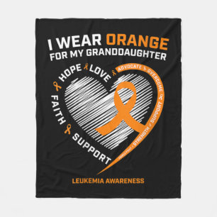 Couverture Polaire Femmes Je Porte De L'Orange Pour Ma Petite-Fille L