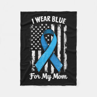 Couverture Polaire Femmes Je Porte Du Bleu Pour Ma Mère Sensibilisati