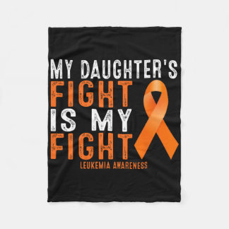 Couverture Polaire Femmes Le combat de ma fille est ma lutte leucémie