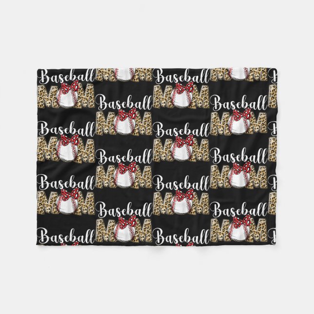 Couverture Polaire Femmes mignonnes Baseball Maman Mama Drôle Anniver (Devant (Horizontal))