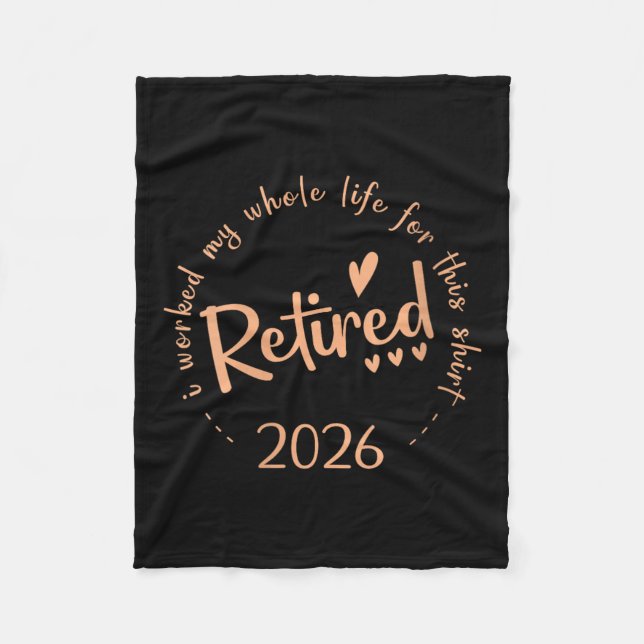 Couverture Polaire Femmes Retraitées 2026 J'Ai Travaillé Toute Ma Vie (Devant)