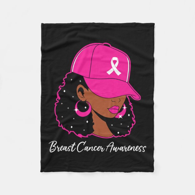 Couverture Polaire Femmes rose Cancer du sein Guerrière de sensibilis (Devant)