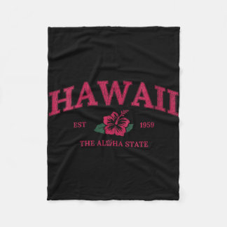 Couverture Polaire Femmes vintage hawaï aloha fleur d'hibiscus de l'é