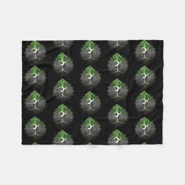 Couverture Polaire Femmes Yoga Namaste Femmes Méditation Chakra Femme (Devant (Horizontal))