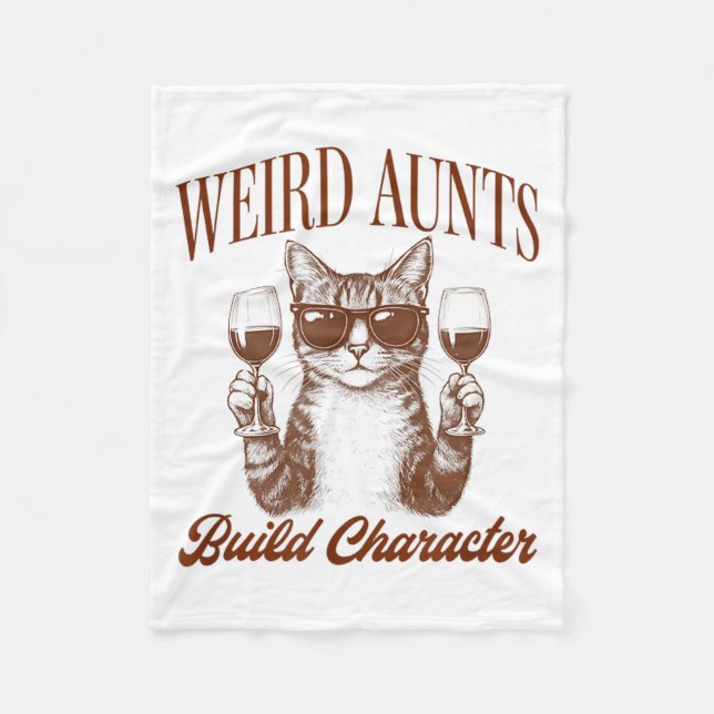 Couverture Polaire Feral Aunt Cat Lover Cat Auntie Weird Aunts Build  (Devant)