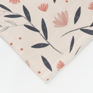 Couverture Polaire Ferme rustique Coral Florals