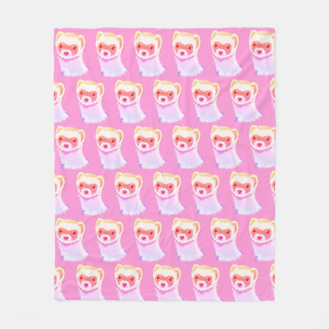 Couverture Polaire Ferret Sassy En Arc-En-Ciel Fille (Devant)