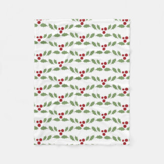 Couverture Polaire Festive Christmas Holly