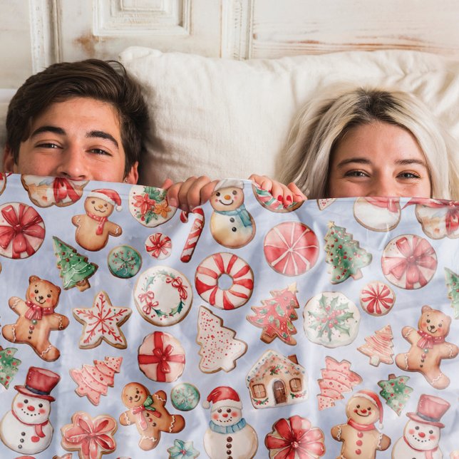 Couverture Polaire Festive : Noël Cookie Wonderland (Créateur téléchargé)