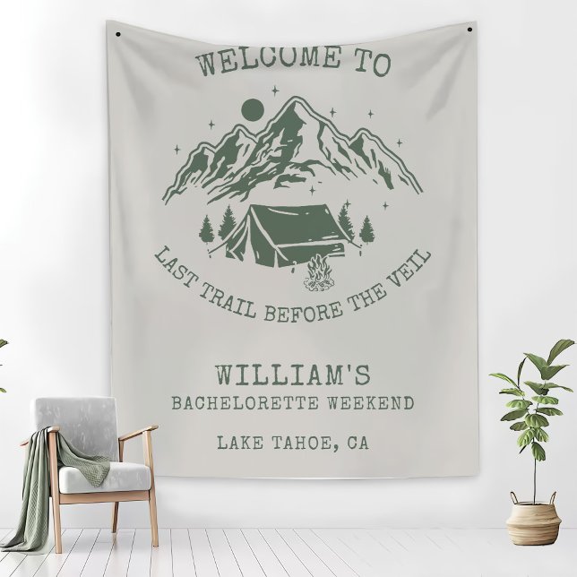 Couverture Polaire Fête de Bachelorette de Camp Vert Simple Moderne  (Créateur téléchargé)