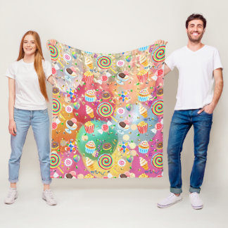 Couverture Polaire Fête de friandises Emoji