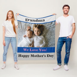 Couverture Polaire Fête des mères de grand-mère