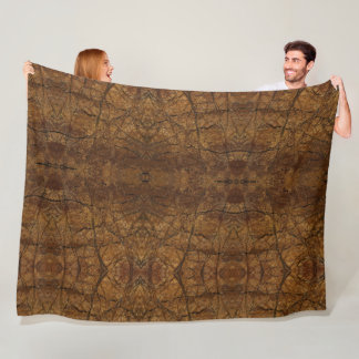 Couverture Polaire Fête des pères Brown Motif en pierre