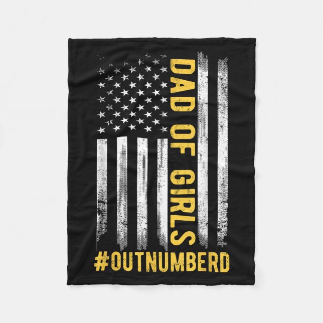 Couverture Polaire Fête des pères Fille Noël Papa Des Filles En Nombr (Devant)