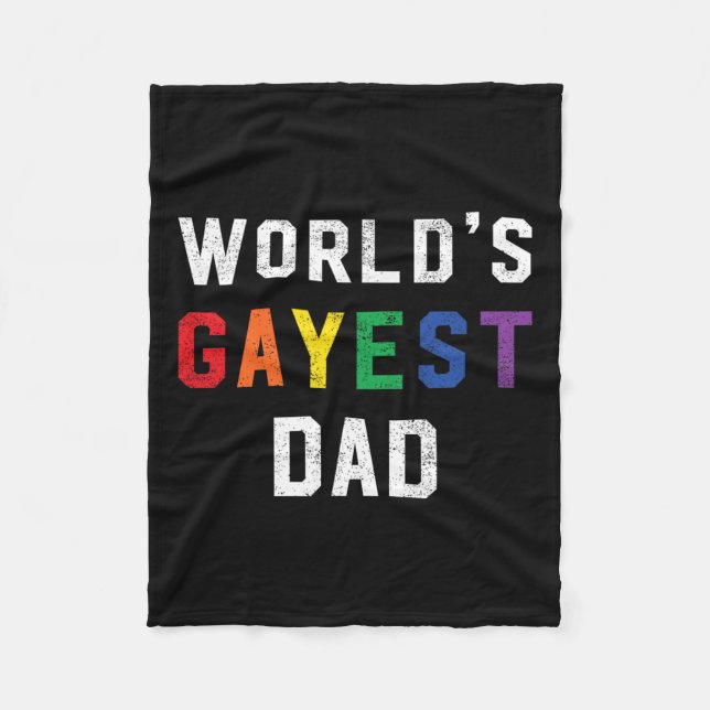 Couverture Polaire Fête des pères Lgbt Gay pride Gayest Dad migte (Devant)