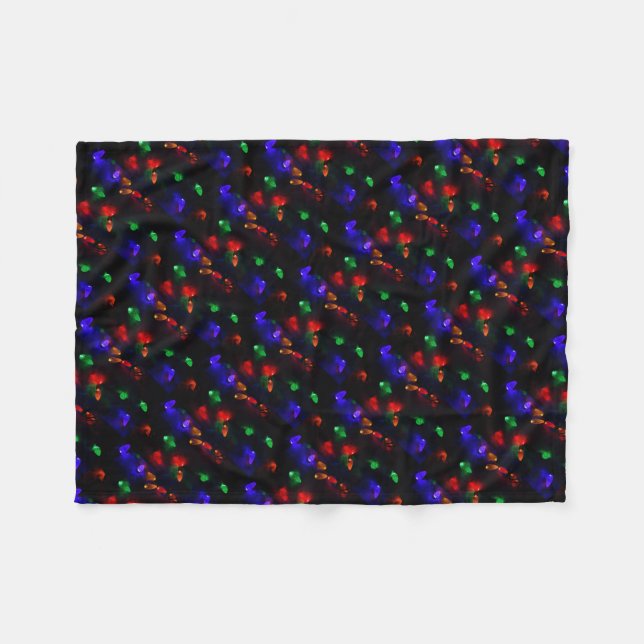 Couverture Polaire Fête fée Noël lumières hiver neige (Devant (Horizontal))