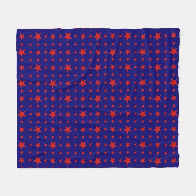Couverture Polaire Fête Red on Blue (Devant (Horizontal))