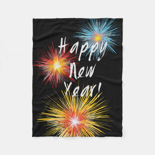 Couverture Polaire Feu d'artifice de bonne année (Devant)