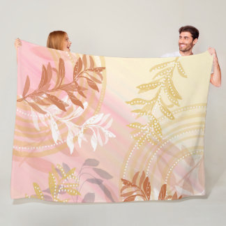 Couverture Polaire Feuille de chute Abstraite moderne