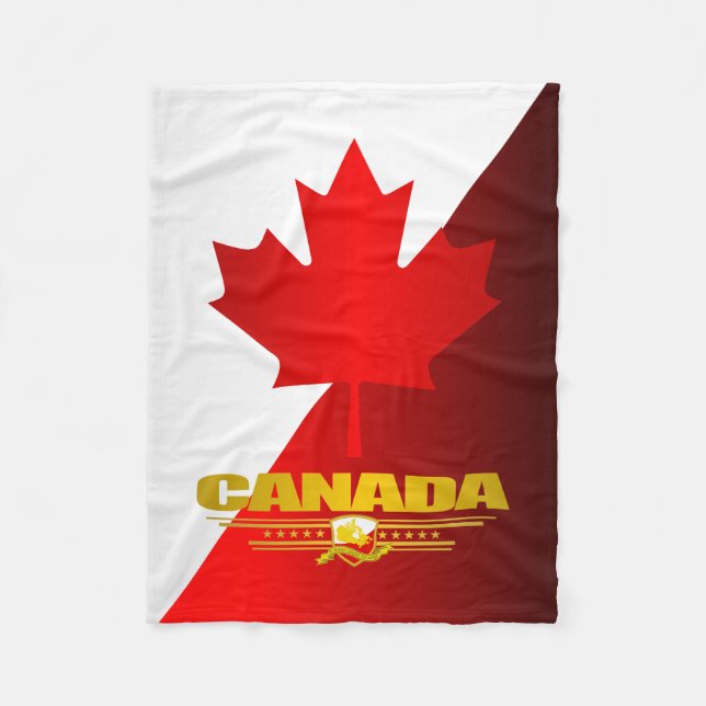 Couverture Polaire Feuille d'érable du Canada (Devant)
