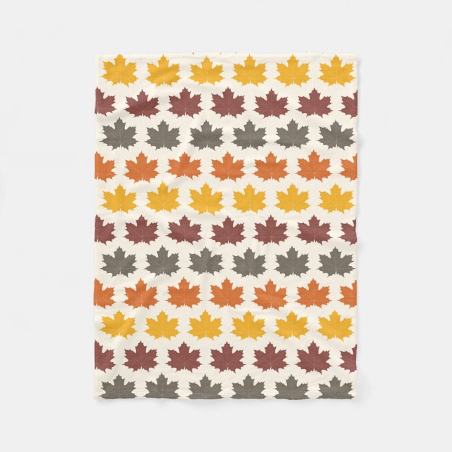 Couverture Polaire Feuilles d'automne (Devant)