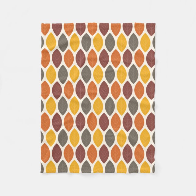 Couverture Polaire Feuilles d'automne (Devant)