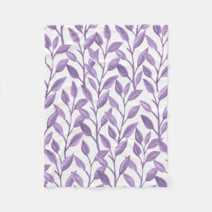 Couverture Polaire Feuilles pourpres