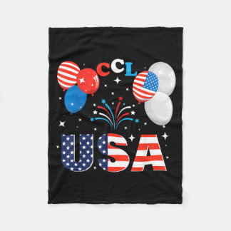 Couverture Polaire Feux d'artifice du drapeau patriotique pour le 250