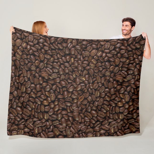 Couverture Polaire Fèves de café (En situation)