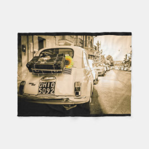 Couverture Polaire Fiat 500, Italie, voiture vintage couvrante