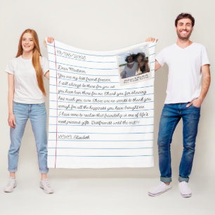 Couverture Polaire Fichier de message de lettre personnalisée photo B