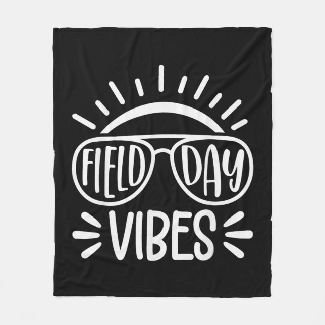 Couverture Polaire Field Day Vibes Amusement Pour Les Enfants Enseign (Devant)