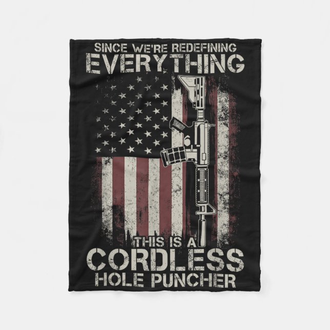 Couverture Polaire Fier drapeau américain vétéran des droits d'armes  (Devant)