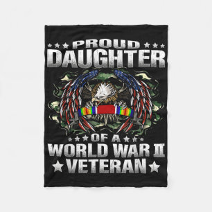 Couverture Polaire Fier Fille D'Une Deuxième Guerre Mondiale Vétéran