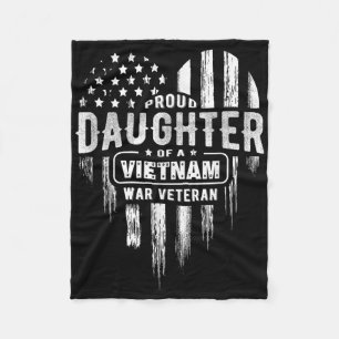 Couverture Polaire Fier Fille Vietnam Vet Papa Anciens Combattants Jo