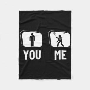 Couverture Polaire Fier Joueur de Badminton Hommes Navette Funny Badm