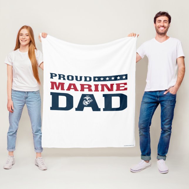 Couverture Polaire Fier Marine Papa - Couleur (En situation)