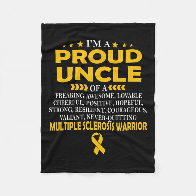 Couverture Polaire Fier Oncle De La Sclérose En Plaques (Devant)