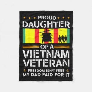 Couverture Polaire Fière fille d'un vétéran du Vietnam la liberté n'e
