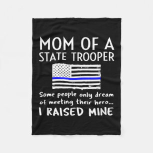 Couverture Polaire Fière maman d'un policier d'État Thin Blue Line Am