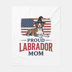 Couverture Polaire Fière mère Labrador Patriote Chien Chemise Hallowe